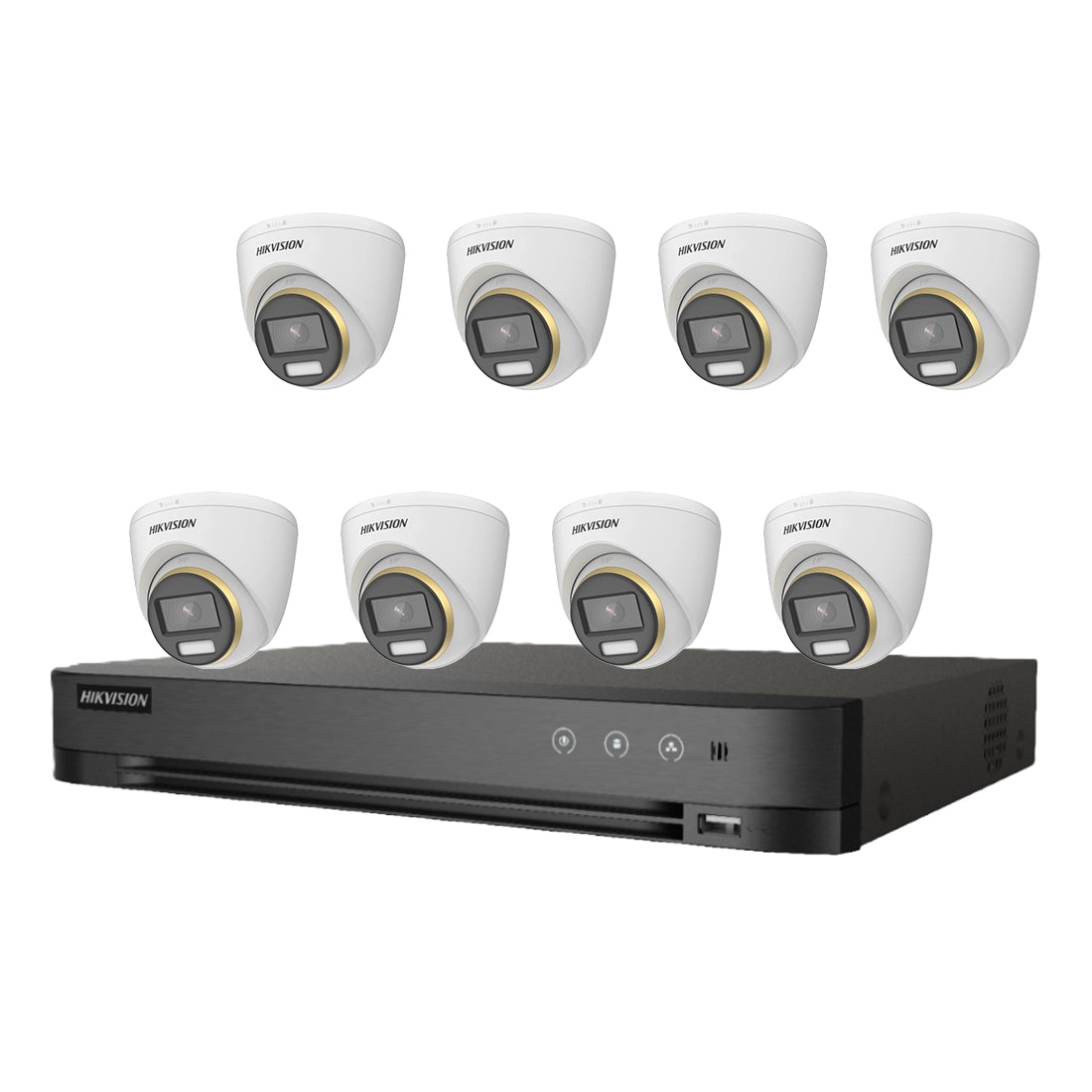 Hikvision 3K 8CH PoC Kit – 8 x DS-2CE72KF3T-LE Cameras + iDS-7208HUHI-M2/P DVR + 3TB HDD-Clearance