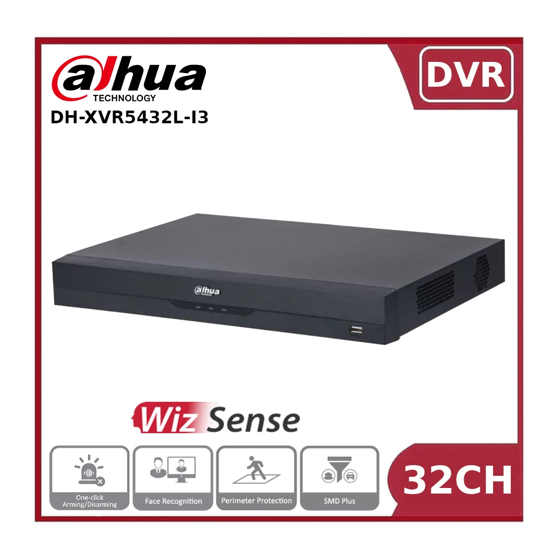 Dahua DH-XVR5432L-I3 32 Channels Penta-brid 5M-N/1080P 1.5U 4HDDs WizSense Digital Video Recorder