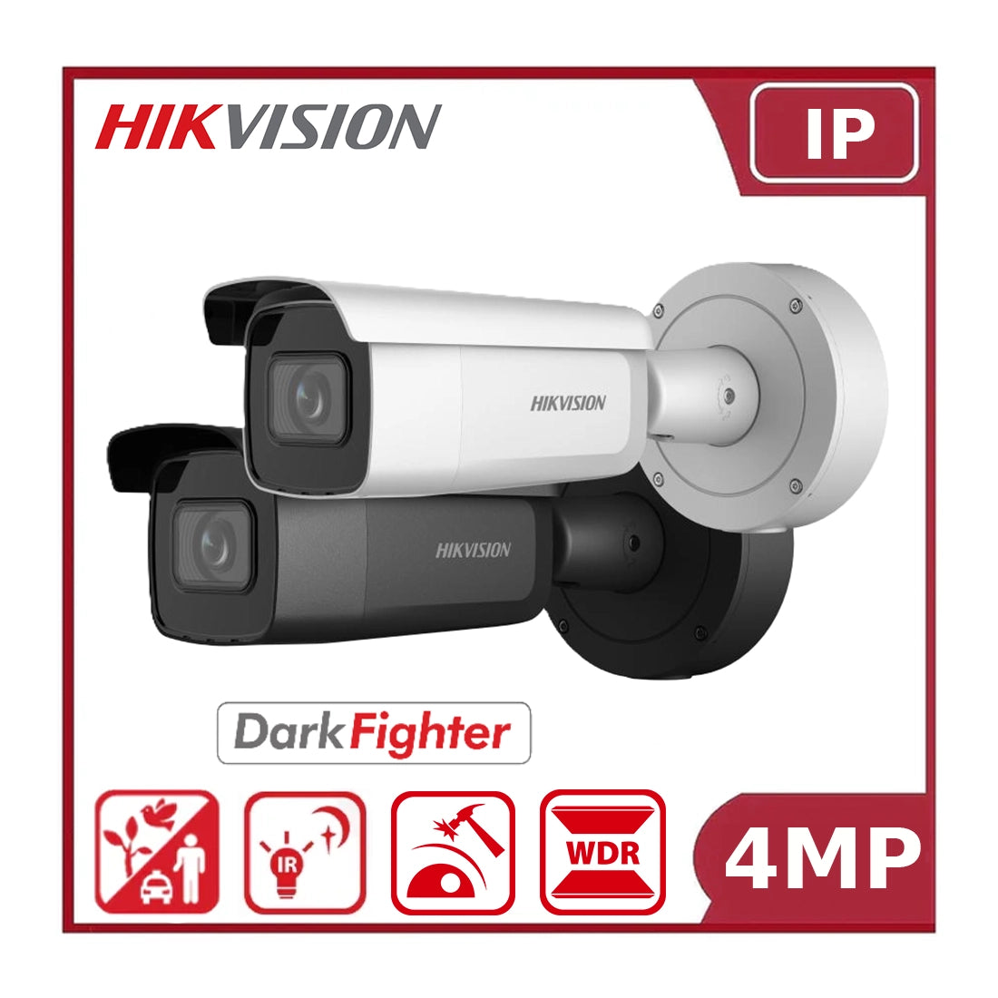 Hikvison DS-2CD2646G2-IZS 4MP AcuSense Powered-by-DarkFighter Motorized Varifocal Bullet Network Camera