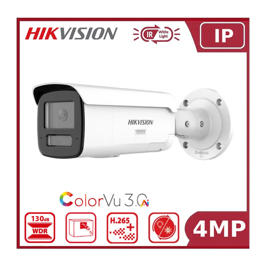 Hikvision DS-2CD2T47G3-LIY 4MP Smart Hybrid Light with ColorVu 3.0 Fixed Bullet Network Camera