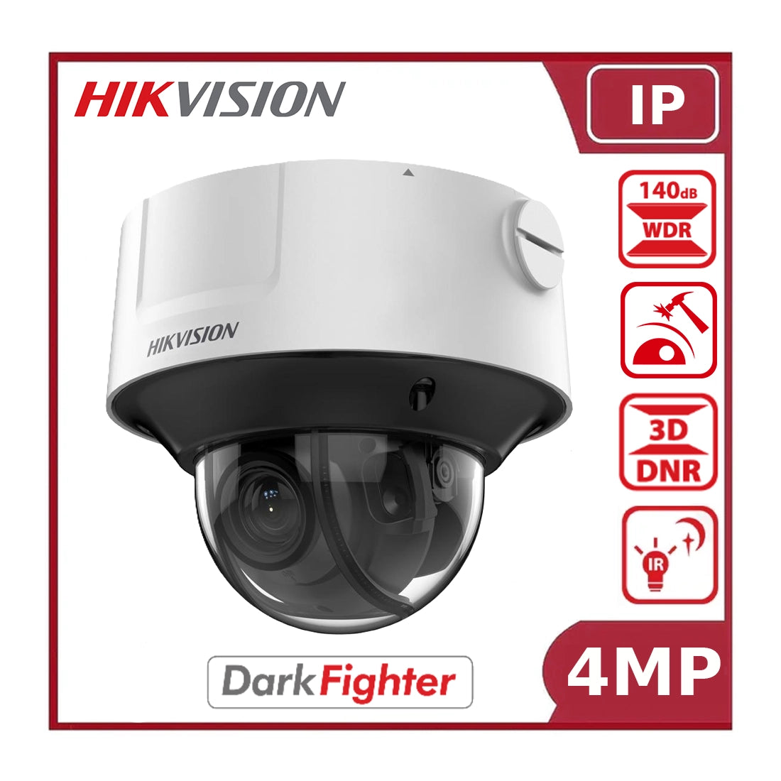Hikvision DS-2CD3D46G2T-IZHSU 4MP Darkfighter Varifocal Dome Network Camera - NR