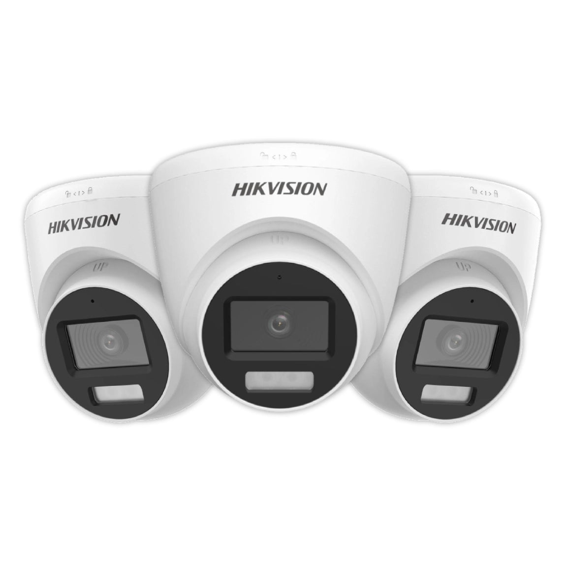 Hikvision 8MP DS‑2CE78U0T‑LF Smart Hybrid Light ColorVu + IR Fixed Lens TVI Turret Camera 20M White Light + 40M IR - White
