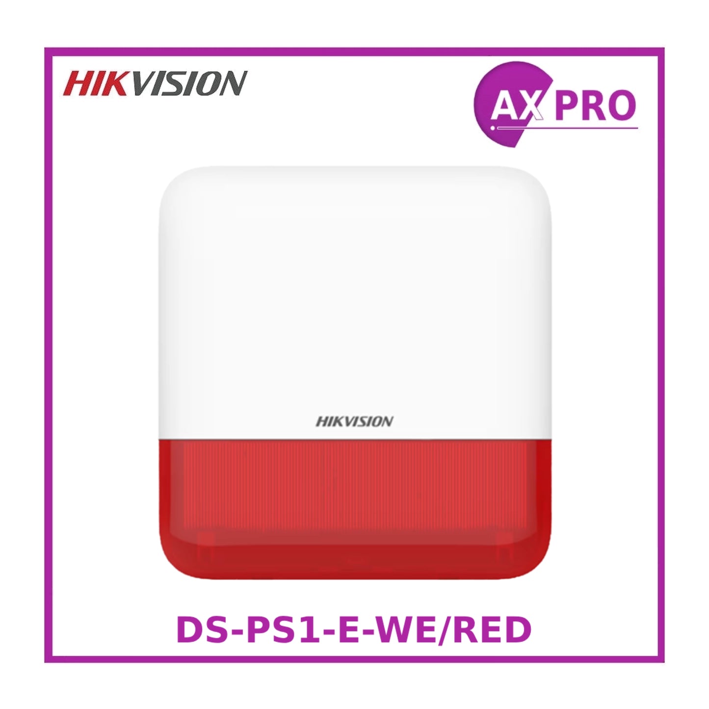 Hikvision AX Pro Wireless External Sounder DS-PS1-E-WE - Blue / Red