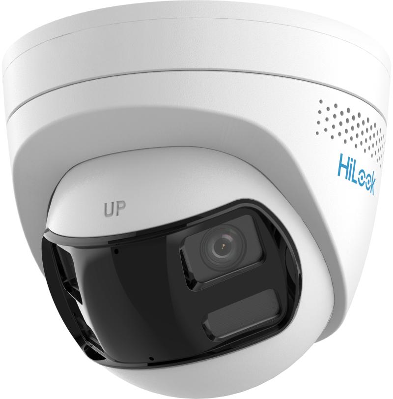 6MP HiLook by Hikvision IPC-T269HAD-LUF/S(L)(RB) Dual Lens 180° Smart Hybrid ColorVu + IR Fixed Turret IP Camera with LiveGuard and 2 Way Audio