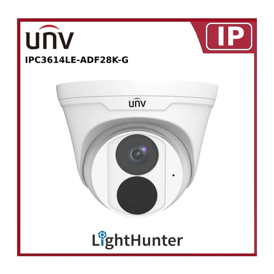 Uniview 4MP IPC3614LE-ADF28K-G(B) EasyStar HD PoE Turret IP Camera 2.8mm, 30m Night Vision & Audio