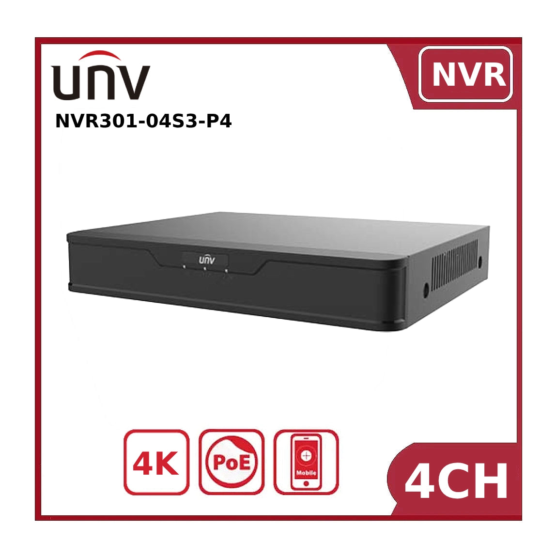 Poe nvr hot sale 4 channel