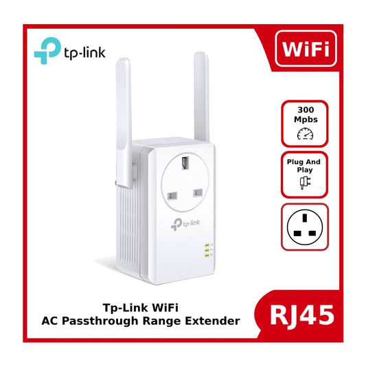 Tp-link 300Mbps Wi-Fi Range Extender with WPS, RJ45 LAN Port and AC Passthrough