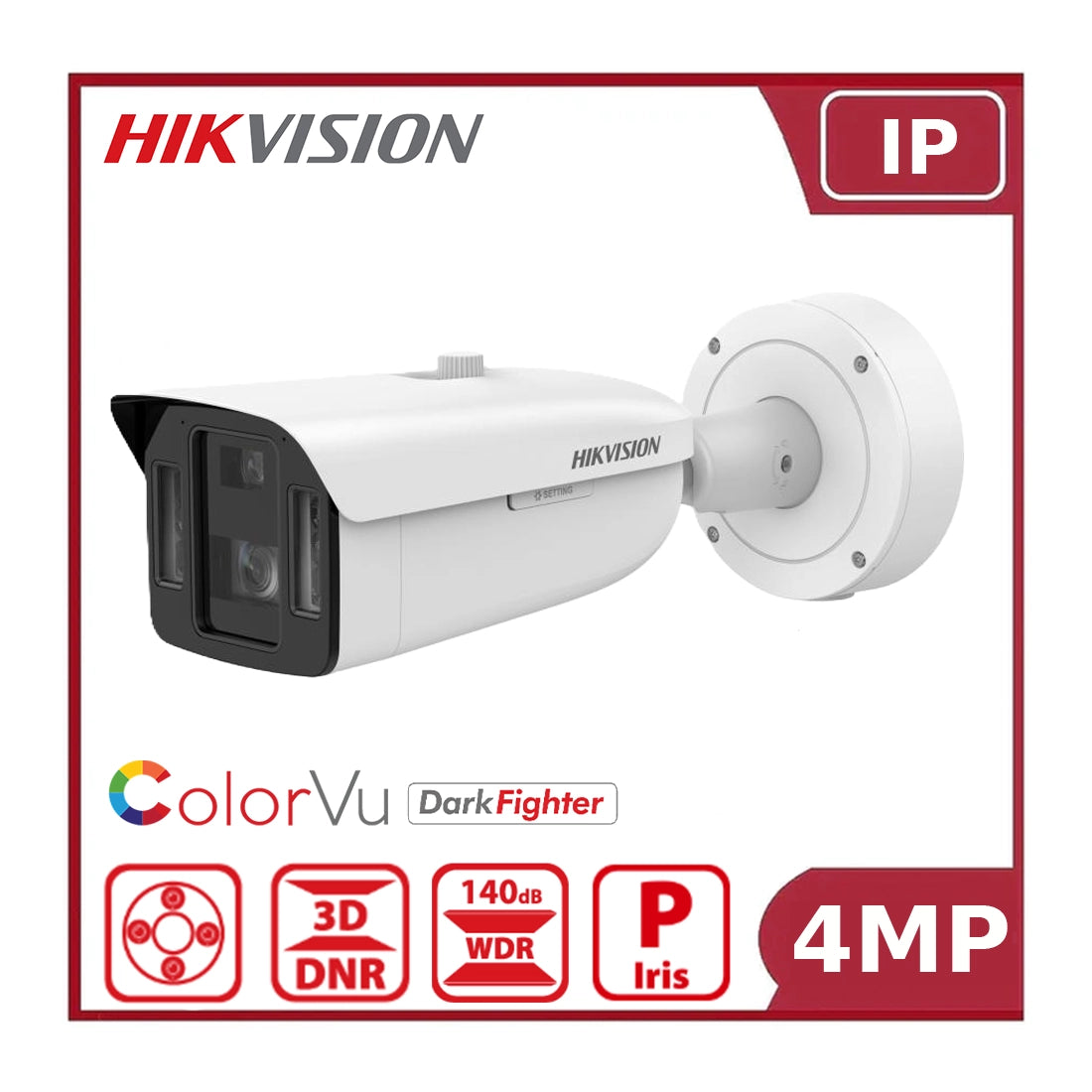 Hikvision iDS‑2CD8A46G0‑XZHSY 4MP DeepinView Dual‑Sensor ANPR Bullet, ColorVu/DarkFighter - NR