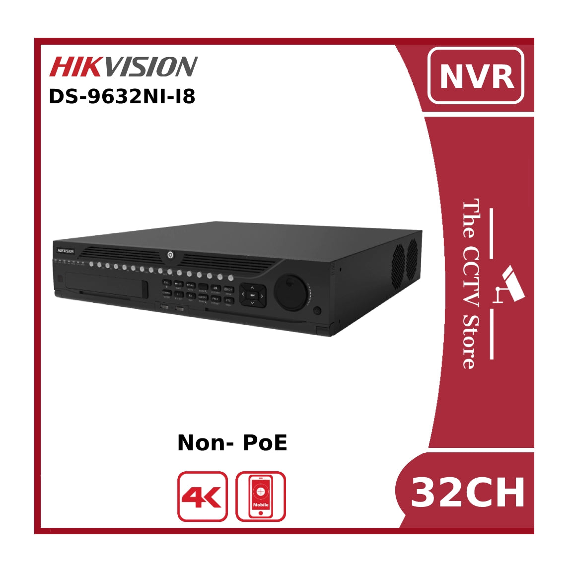 Hikvision 32 2024 channel nvr poe
