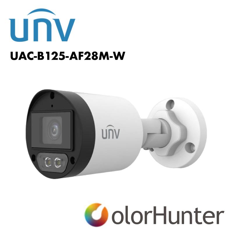 Uniview UAC-B125-AF28M-W 5MP ColorHunter HD Fixed Bullet Analog Camera White/Black