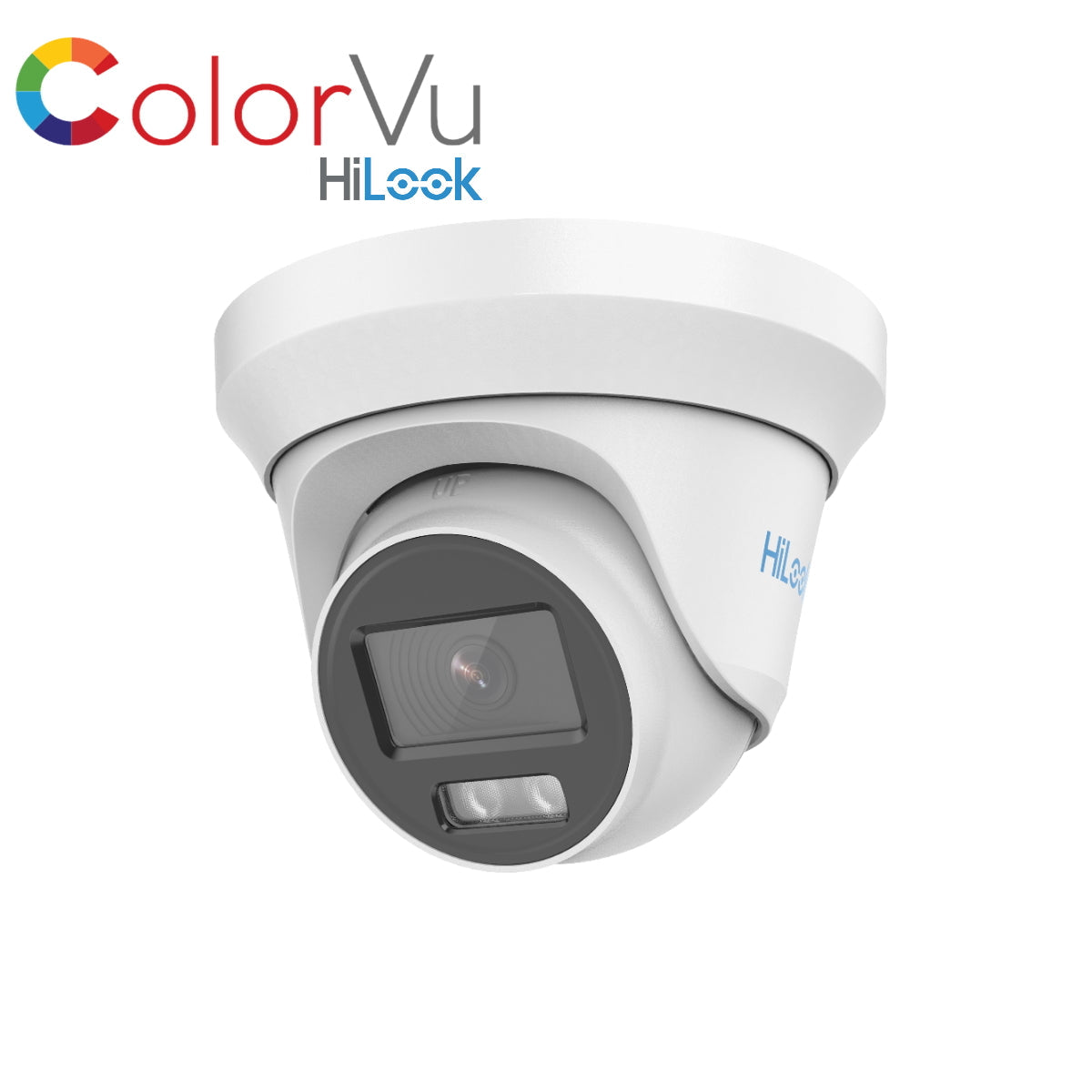 THC-T229-M 2.8mm HiLook 2MP 1080P HD-TVI ColorVu analogue turret camera with 40m LED in white or grey