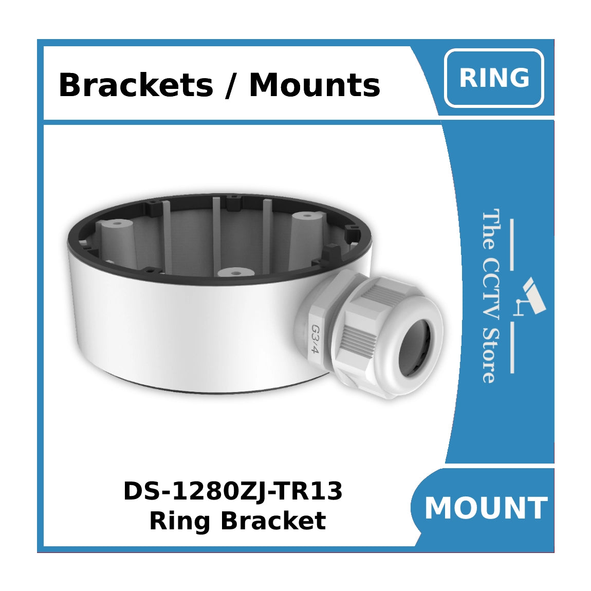 Hikvision DS-1280ZJ-TR13 Deep Base Ring Junction Box