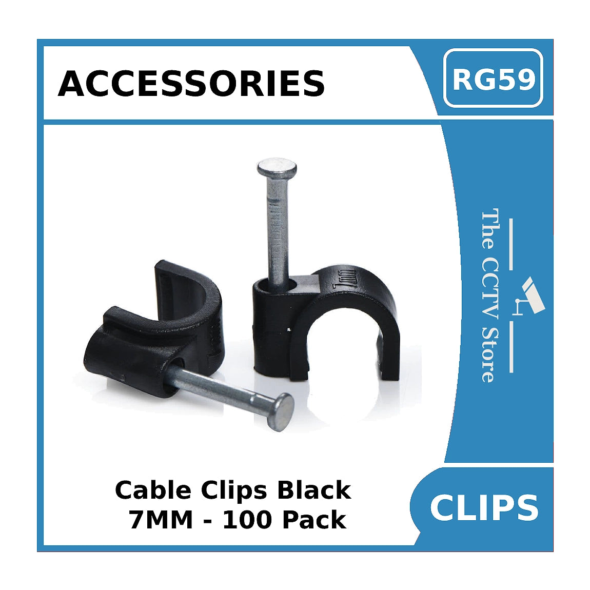 Rg59 outlet cable clips