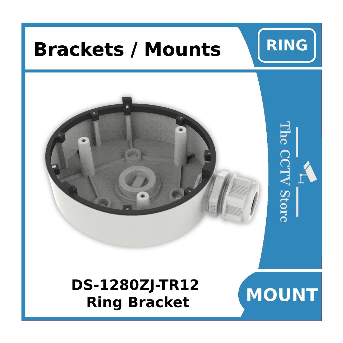 Hikvision DS-1280ZJ-TR12 Junction Box Deep Flush Base