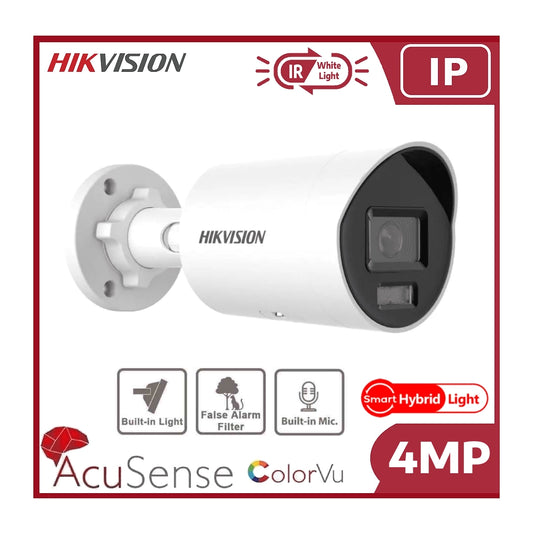4MP Hikvision DS-2CD2047G2H-LIU Smart Hybrid ColorVu and IR AcuSense Mini Bullet Camera