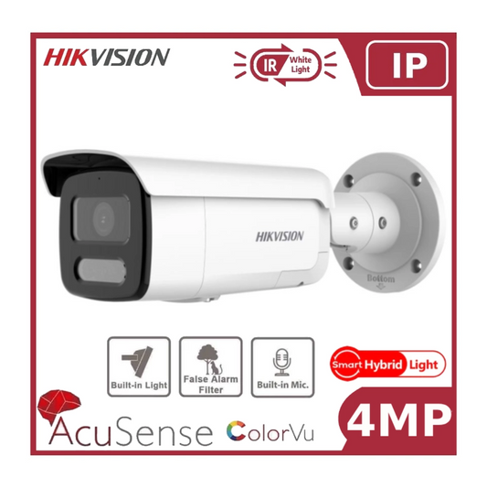 Hikvision DS-2CD2T47G2H-LI 4MP Hybrid ColorVu and IR Acusense Bullet Camera