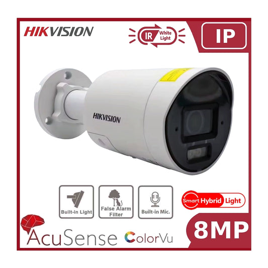 8MP Hikvision DS-2CD2087G2H-LIU 4K Smart Hybrid ColorVu and IR AcuSense Mini Bullet Camera