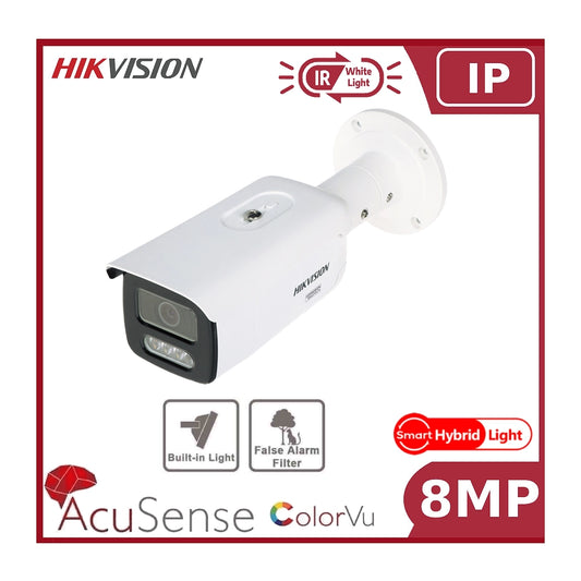 8MP Hikvision DS-2CD2T87G2H-LI 4K Smart Hybrid ColorVu and IR AcuSense Bullet Camera