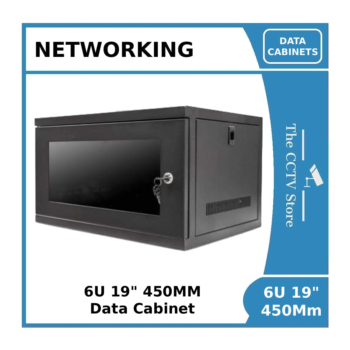 6U 450mm Deep Wall Mount Data Cabinet 19" 6U Rack Wall Cabinet