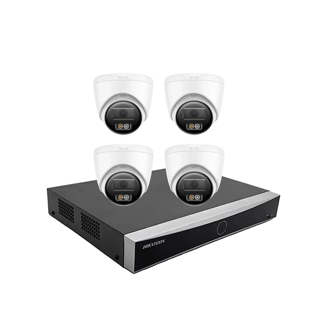 Hikvision 8MP 4CH IP NVR Kit – DS-2CD1383G2-LIUF/SL Cameras + DS-7604NXI-K1/4P(D) + 2TB HDD