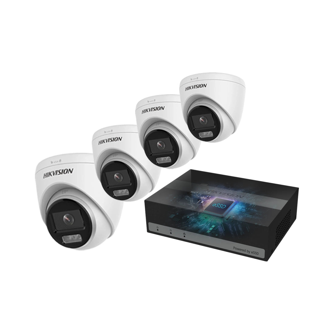 Hikvision 8MP 4CH eDVR Kit – DS-2CE72UF3T-E Cameras + iDS-E04HUHI-B Built-in 1TB SSD - Clearance