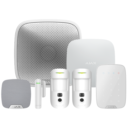Ajax-90779 Superior Wireless Alarm Kit 9 S - White "NR"