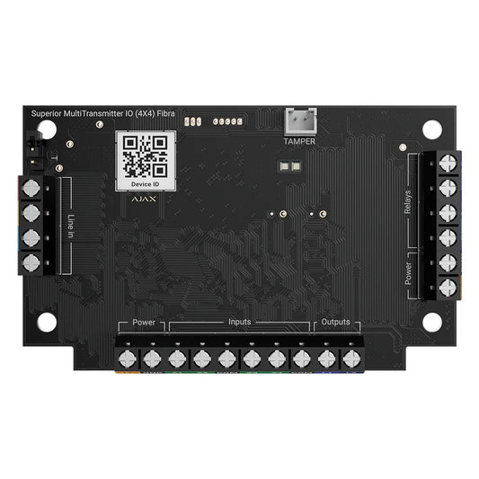 Ajax-117739 Superior MultiTransmitter IO (4X4) Fibra – 4 Inputs, 4 Outputs, Wired Integration Module"NR"