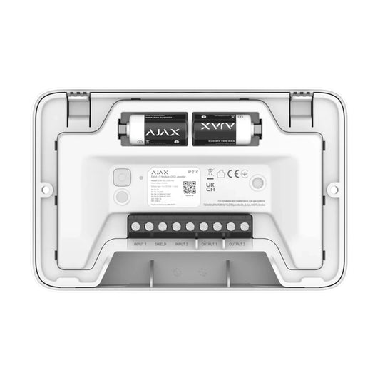 Ajax-124590 EN54 I/O Module (2x2) Jeweller – Wireless Input/Output Integration Module White