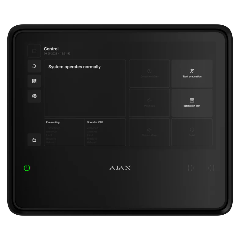Ajax 125732/125733 EN54 Fire Hub Jeweller – Wireless Fire Alarm Control Panel