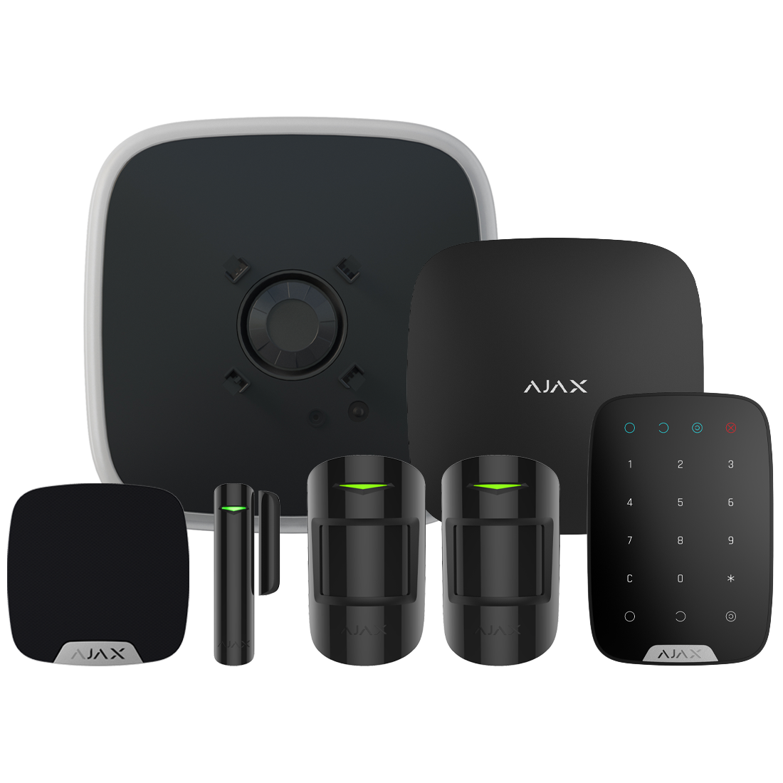 AJAX-107112 Superior Hub2 Plus Wireless Alarm Kit 18 S - Black"NR"
