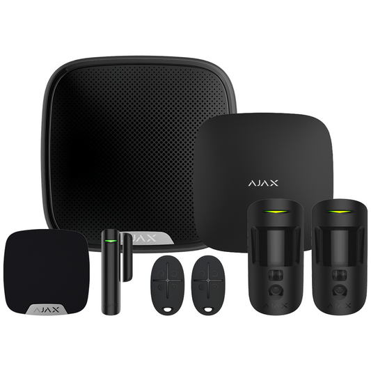 Ajax-90782 Superior Hub2 Plus Wireless Alarm Kit 11 S - Black "NR"