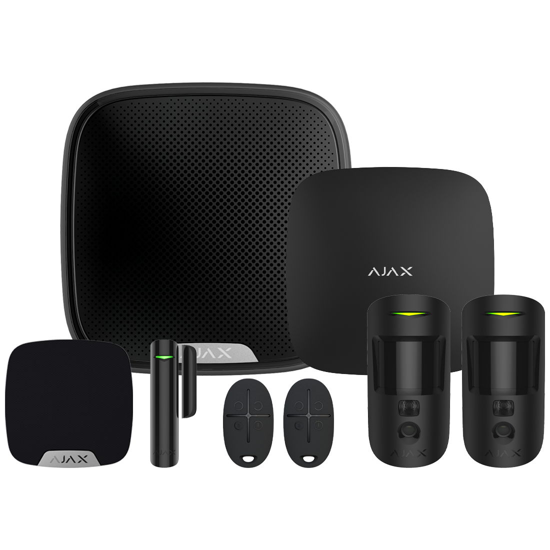 Ajax-90782 Superior Hub2 Plus Wireless Alarm Kit 11 S - Black "NR"