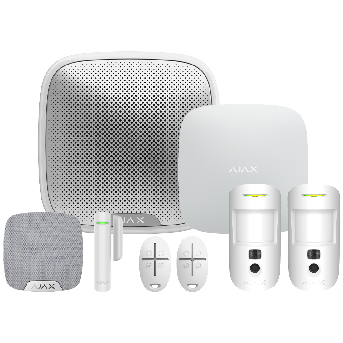 Ajax-90783 Superior Hub2 Plus Wireless Alarm Kit 11 S - White "NR"