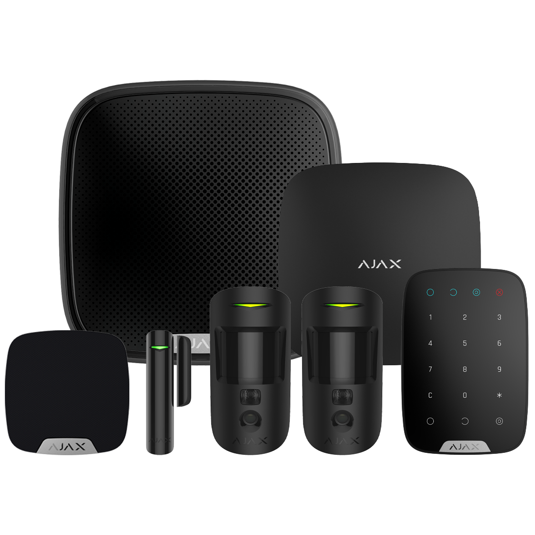Ajax-90788 Superior Hub2 Plus Wireless Alarm Kit 14 S - Black "NR"