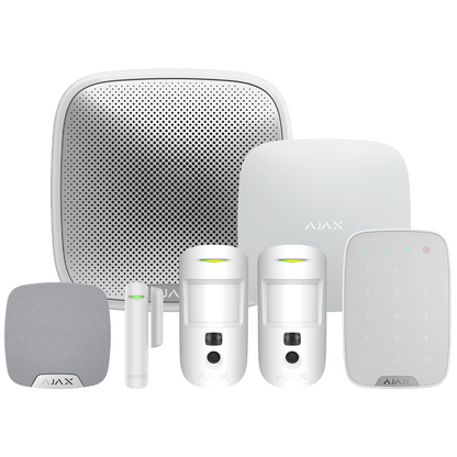 Ajax-90789 Superior Hub2 Plus Wireless Alarm Kit 14 S - White"NR"