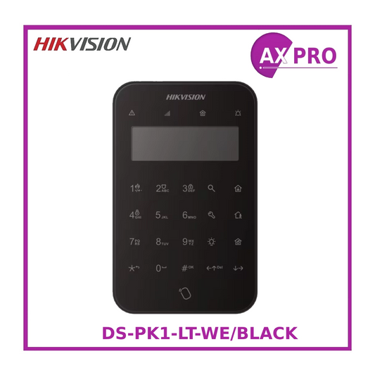 Hikvision DS-PK1-LT-WE AX Pro Wireless LCD Keypad Black