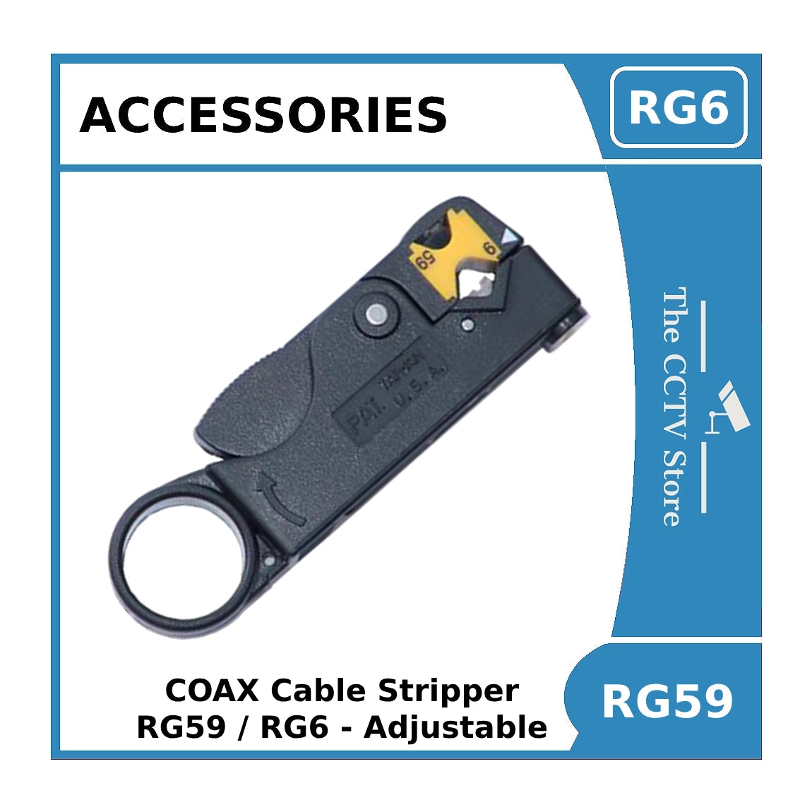 Coax Cable Stripper for RG59 RG6 4-10mm - Adjustable