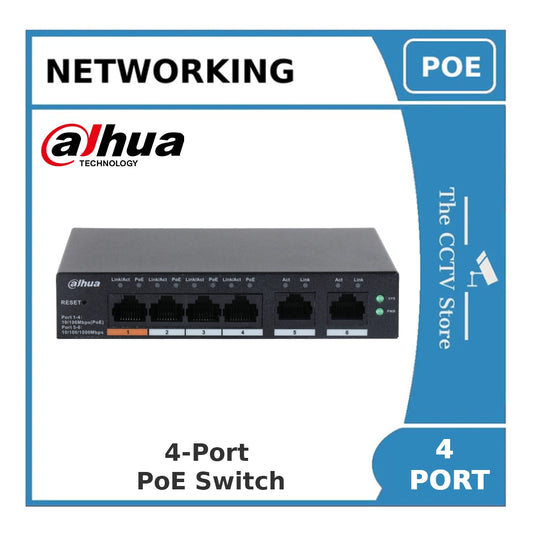 Dahua DH-CS4006-4GT-60 - Cloud Managed 4-Port Gigabit PoE Switch