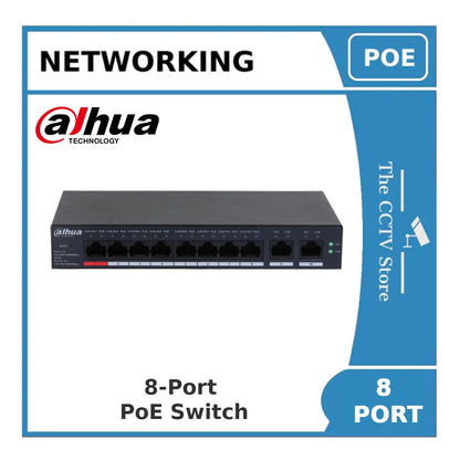 Dahua DH-CS4010-8GT-110 10-Port Cloud Managed Desktop Gigabit Switch with 8-Port PoE