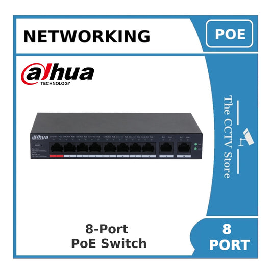 Dahua DH-CS4010-8GT-110 10-Port Cloud Managed Desktop Gigabit Switch with 8-Port PoE