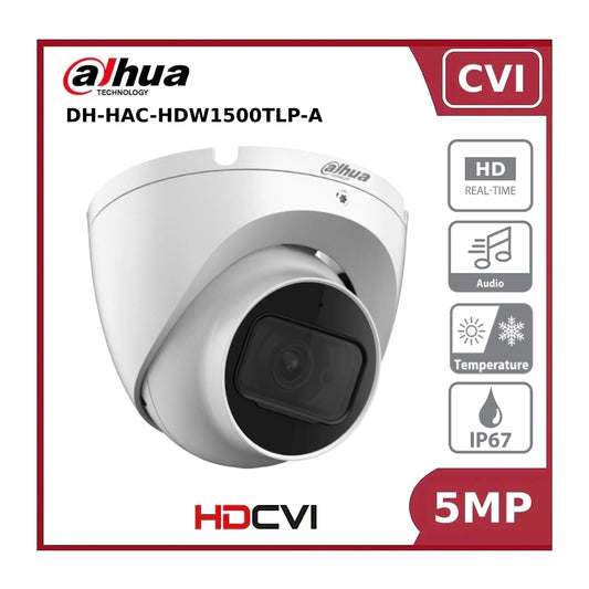 5MP Dahua DH-HAC-HDW1500TLP-A 5MP IR Lite Series Turret Camera