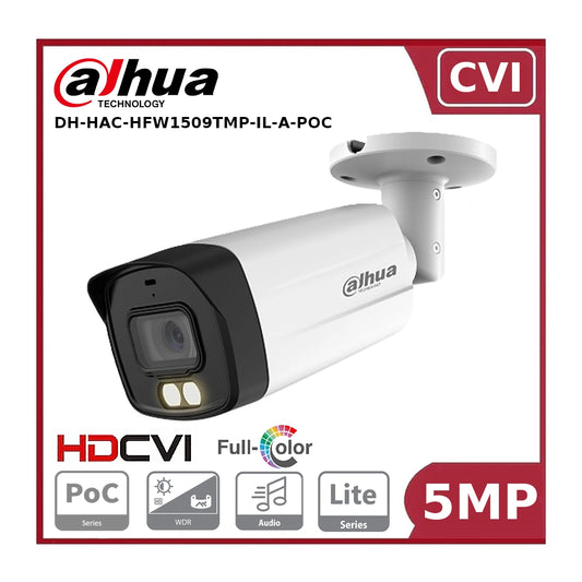 Dahua DH-HAC-HFW1509TMP-IL-A-POC - 5MP Dual Illuminator HDCVI PoC Bullet Camera
