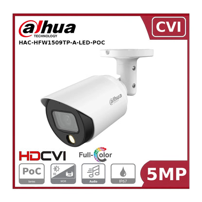 Dahua DH-HAC-HFW1509TP-A-LED-POC 5MP PoC Full-colour HDCVI Bullet Camera