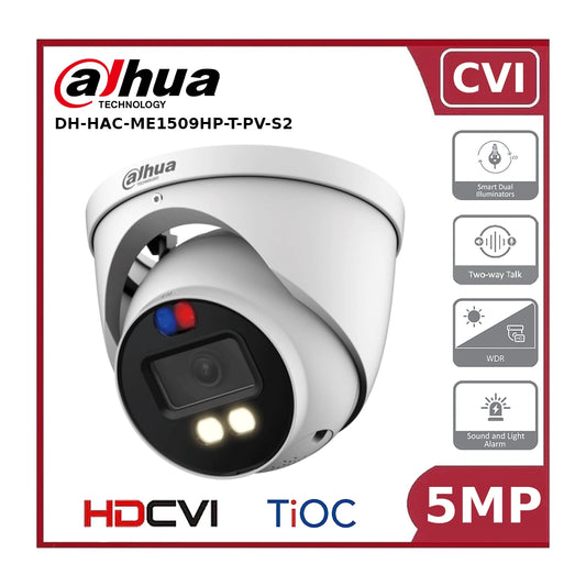 Dahua DH-HAC-ME1509HP-T-PV-S2 - 5MP HDCVI Smart Dual Light TiOC 2 Plus (Two-way Talk) Eyeball Camera
