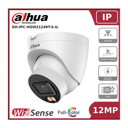 Dahua DH-IPC-HDW21249T-S-IL 12MP Smart Dual Light Fixed-focal Eyeball WizSense Network Camera