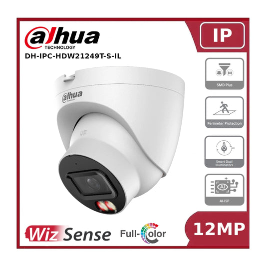 Dahua DH-IPC-HDW21249T-S-IL 12MP Smart Dual Light Fixed-focal Eyeball WizSense Network Camera