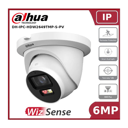 Dahua DH-IPC-HDW2649TMP-S-PV 6MP Smart Dual Light Fixed-focal Eyeball WizSense Network Camera