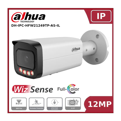 Dahua DH-IPC-HFW21249TP-AS-IL - 12MP Smart Dual Light Fixed-focal Bullet WizSense Network Camera