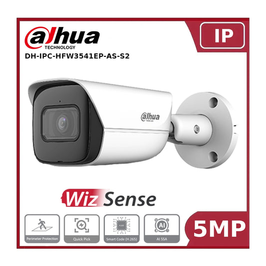 Dahua DH-IPC-HFW3541EP-AS-S2 5 MP IR Fixed-focal Bullet WizSense Network Camera
