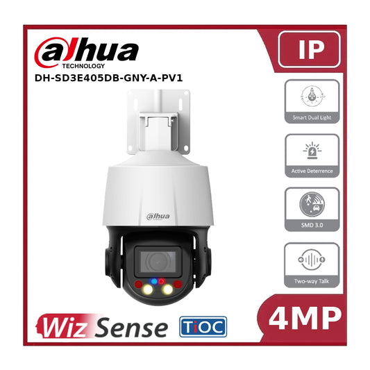 Dahua DH-SD3E405DB-GNY-A-PV1 - 4MP 5x Optical Zoom TiOC WizSense Network IP PTZ Camera
